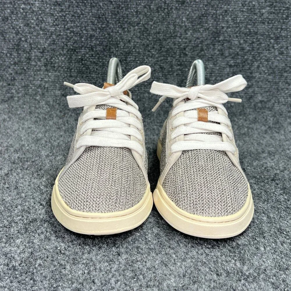 OluKai Pehuea Lī Sneakers Women's Size 6.5 Tan Convertible Heel Lace Beach Shoes